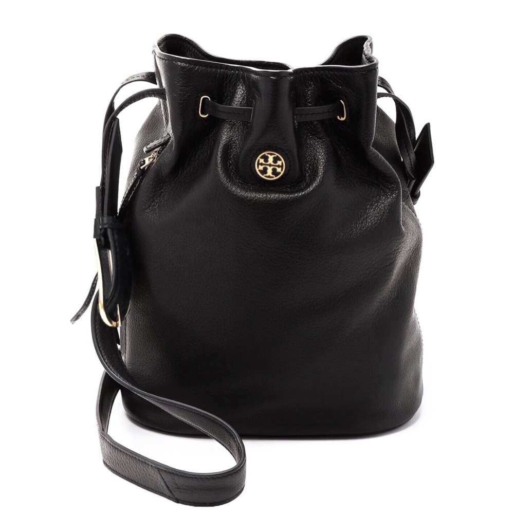 TORY BURCH • Brody Black Bucket Crossbody Bag - Picture 11 of 11